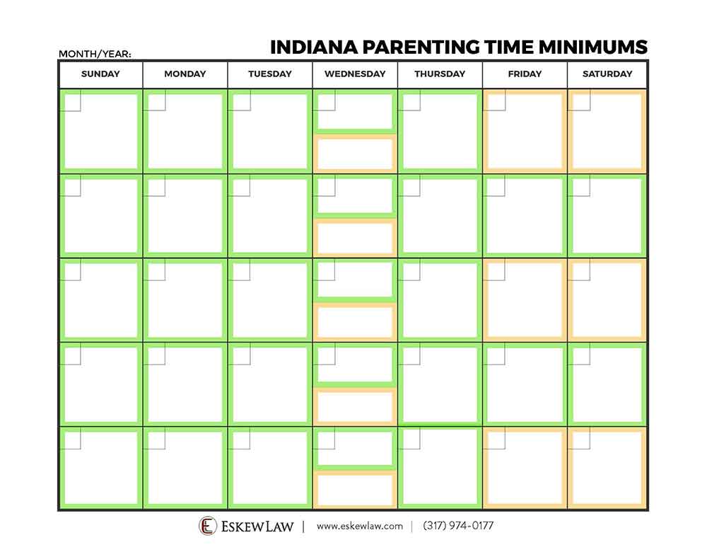 Indiana Parenting Time Minimums