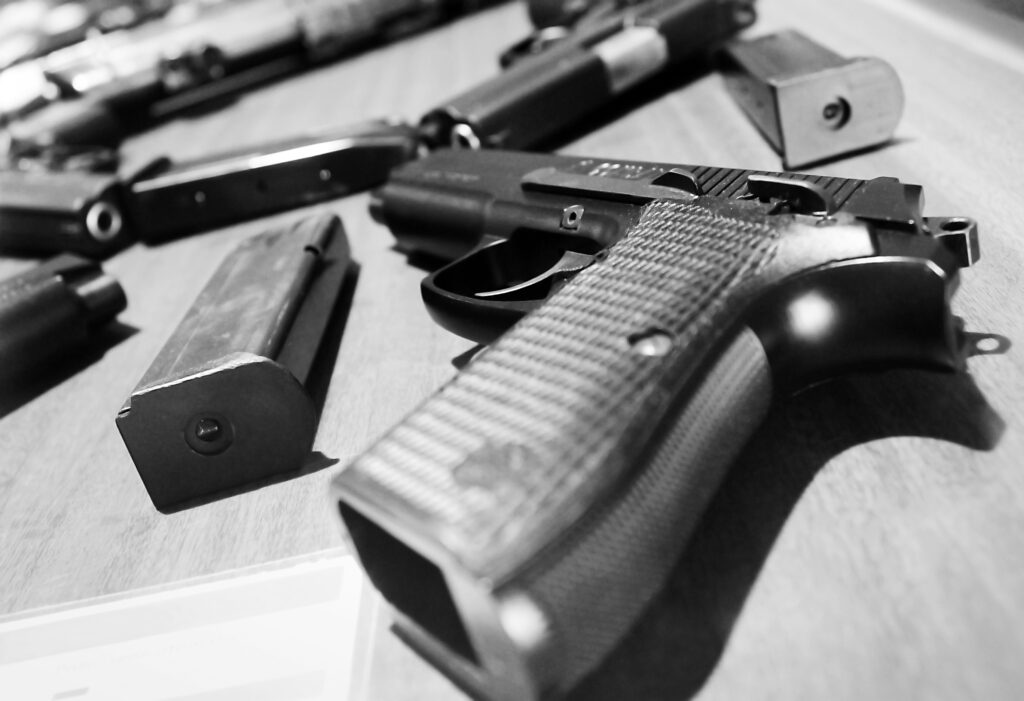 Can the spouse of a felon own a gun in Indiana?